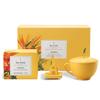 Tea Forte Paradis 3-Piece Premium Tea Gift Set with Mango Yellow Cafe Cup with Lid, Tea Tray and 10 Assorted 2 of Each Variety Organic Handcrafted Pyramid Infuser Tea Bags view 1