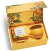 Tea Forte Paradis 3-Piece Premium Tea Gift Set with Mango Yellow Cafe Cup with Lid, Tea Tray and 10 Assorted 2 of Each Variety Organic Handcrafted Pyramid Infuser Tea Bags view 2