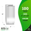 PUREVACY Gusseted Plastic Bread Bags 5 x 4 x 18 Inch, Plastic Bread Storage Bags 100 Pack, PE 1 Mil Clear Gusseted Plastic Bags, Waterproof Bread Storage Bags, Durable Clear Plastic Bags for Packaging view 2