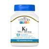 21st Century Healthcare Vitamin K2 (MK-7) 100 mg Vegetarian Capsules, 110 Count view 1