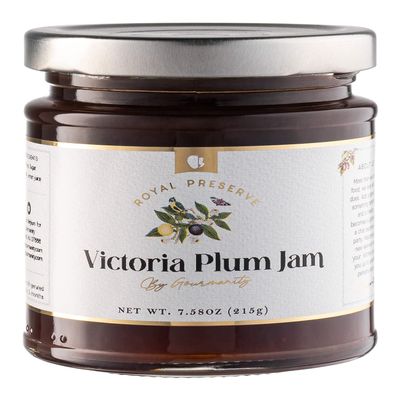 Gourmanity Victoria Plum Jam, Sweet and Flavorful, Delicious Plum Preserves, Great on Toast and Scones, High Fruit Content, Non GMO, Made in Belgium, 7.6oz