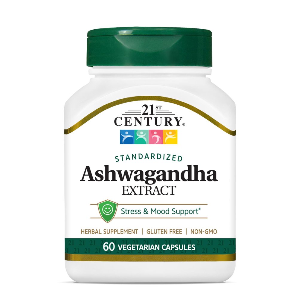 21st Century Healthcare Ashwagandha Extract 500 mg, 60 Capsules
