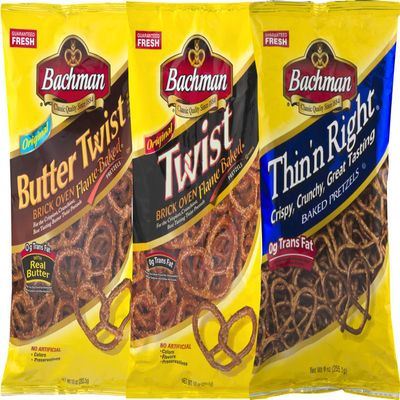 Bachman Twists, Butter Twists & Thin'n Right Baked Pretzels, Variety 3-Pack