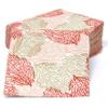 Gift Boutique 100 Coral Reef Napkins Beverage Cocktail Disposable Paper Coastal Coral Sea Fan Dessert Napkin for Tropical Ocean Beach view 2