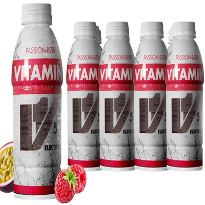 VITAMIN 1 Hydration Drink, Passion-Berry Electrolyte Vitamin Water, 16.9 Ounce (Pack of 12), B Vitamins, Zero Sugar, Low Calorie, Low Sodium