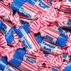 24ct Patriotic Candy Bags with Stars & Stripes Midgees, Red White & Blue Chocolate - American Flag view 2