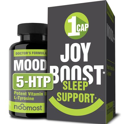 NooMost Mood Support Supplement for Mood Boost, Calm Mind & Body, Stress Response, Energy Supplement Herbal Adaptogens: Ashwagandha, L Tyrosine, 5 HTP, Passion Flower, 30 Counts