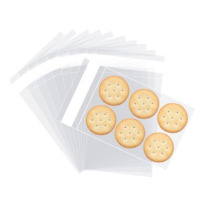 24/7 BAGS 200 Pcs Self Sealing Cellophane Bags,4x6 Inches with Adhesive Strip, Resealable,Cookies, Packing, Party Favors, Pictures & More, OPP Bag, Food Grade