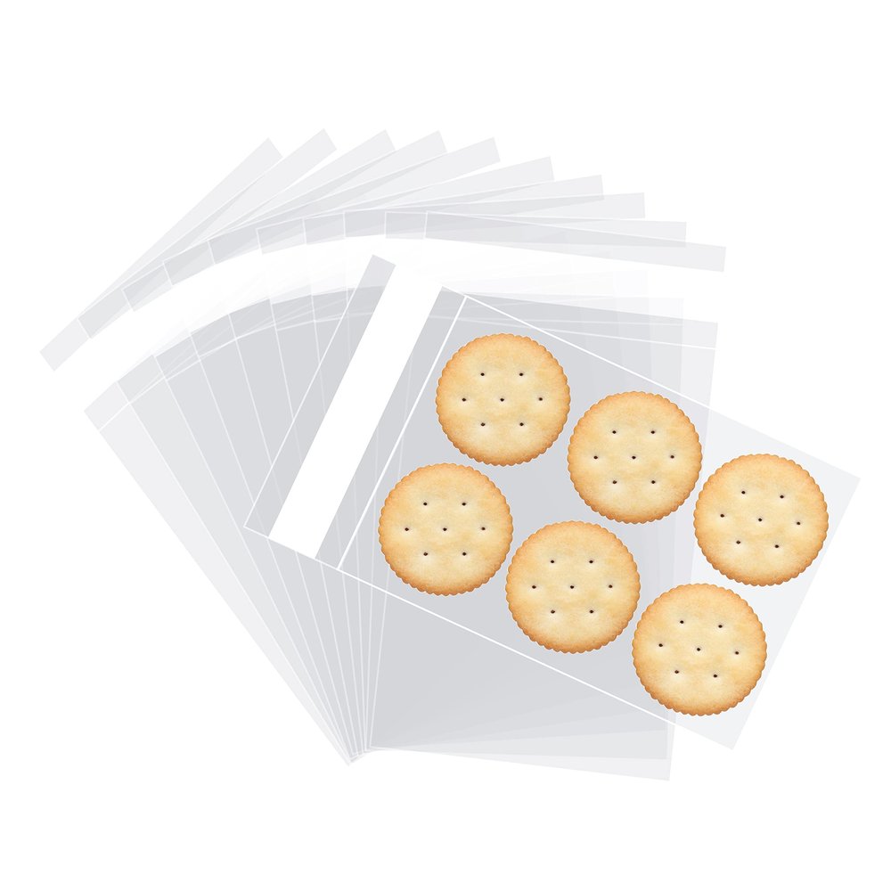 24/7 BAGS 200 Pcs Self Sealing Cellophane Bags,4x6 Inches with Adhesive Strip, Resealable,Cookies, Packing, Party Favors, Pictures & More, OPP Bag, Food Grade