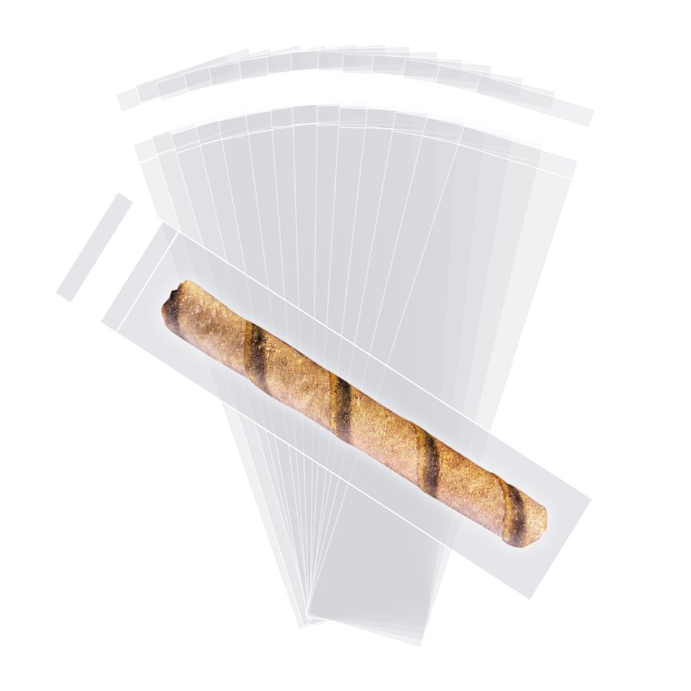 24/7 Bags 200 Pcs Self Sealing Cellophane Bags,3x11 Inches with Adhesive Strip, Resealable,Cookies, Packing, Party Favors, Makeup & More, OPP Bag, Food Grade