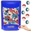 Fruidles Usa Patriotic Gummy Freedom Rings Candy Holiday Treats, 4Th of July, Fun and Festive Snacking, Party Flavor (1 Pound) view 1