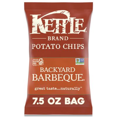 Kettle Brand Backyard Barbeque Kettle Potato Chips, Gluten-Free, Non-GMO, 7.5 oz Bag