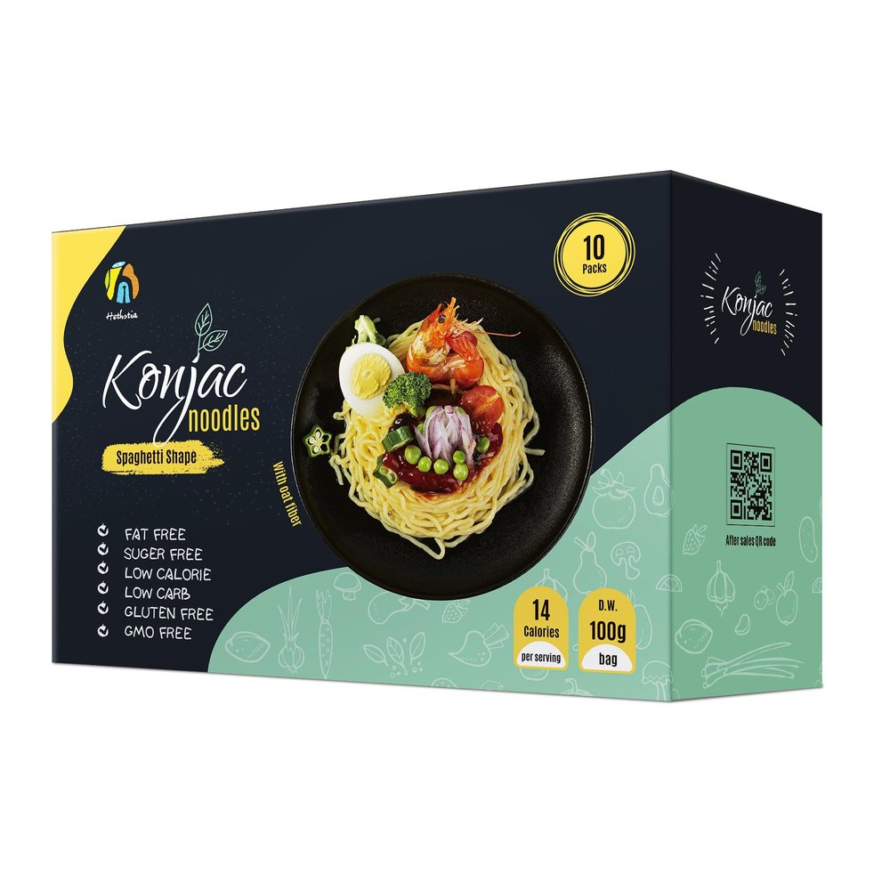 Hethstia Shirataki Konjac Spaghetti Pasta  10-Pack, Vegan, Oat Flavor, Low Calorie, Gluten-Free, Fat-Free, Keto Friendly, Low Carb, Healthy Diet, Holiday Food Gift