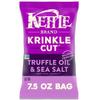 Kettle Brand Potato Chips, Krinkle Cut, Truffle Oil & Sea Salt Kettle Chips, 7.5 Oz view 1