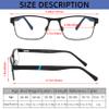 3-Pack Reading Glasses for Men Blue Light Blocking Trendy Metal Frame Computer Readers with Spring Hinges Anti Eye Strain/Glare Uv Ray Filter Eyeglasses(+2.75 Magnification Strength) view 2