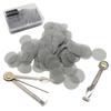 BAOLSLS 500 Pieces 0.63 Inch Small Metal Pipe Screens, 5/8 in 100% Thicker Stainless Steel with 2 PCS Metal Portable 3 in 1 Cleaning Tool Mini Kit (Silver) view 1