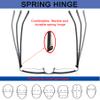 3-Pack Reading Glasses for Men Blue Light Blocking Trendy Metal Frame Computer Readers with Spring Hinges Anti Eye Strain/Glare Uv Ray Filter Eyeglasses(+1.5 Magnification Strength) view 3