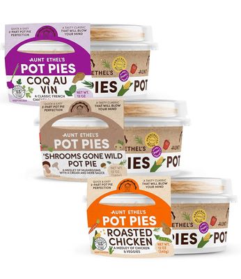 Aunt Ethel's Pot Pies - Gourmet Pot Pie Variety Pack, Frozen Meal Prepared In Minutes, Handcrafted - 12 Ounces (Pack of 3)