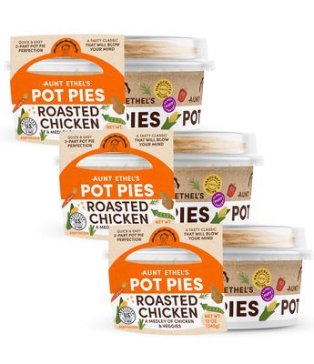 Aunt Ethel's Pot Pies - Roasted Chicken Pot Pie, Gourmet Frozen Meal Prepared In Minutes, Handcrafted - 12 Ounces (Pack of 3)