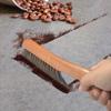 AMERWASH PLUS Counter Brush for Furniture, Drafting, Patio, Bed, Fireplace, Woodworking Cleaning, Horsehair Bristles Duster Wooden Handle Shop Brush, Hand Broom Brush - 2 Pack view 2