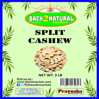 Back2Natural Split Cashew - 3lb