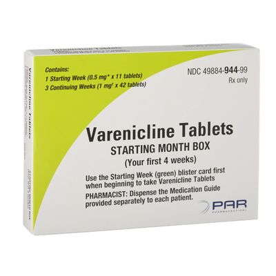 Par VARENICLINE STARTING MONTH PACK (Box, 53 Tablet)