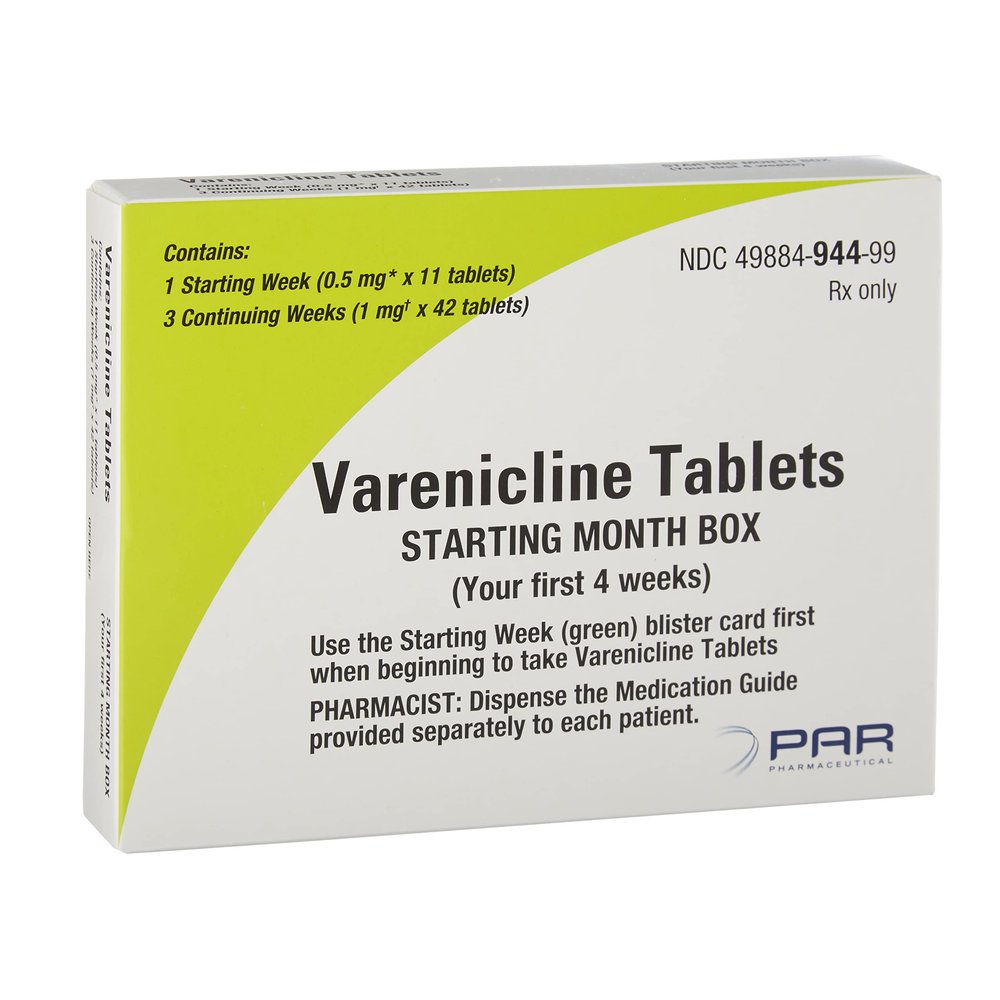 Par VARENICLINE STARTING MONTH PACK (Box, 53 Tablet)