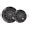 NOCCUR 60PCS Halloween Plastic Plates - 30 Black Dinner/Dessert Plates - Ideal for Halloween Party view 3