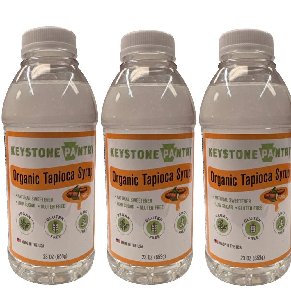 Keystone Pantry Organic Tapioca Syrup  23 OZ Bottle  Vegan, Gluten Free  HFC, Corn Syrup Substitute  Syrup for Baking, Alternative Sweetener  Make Homemade Fudge, Ice Cream & More  3 BOTTLES