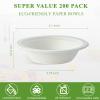 Vplus 200 Pack 12 OZ Paper Bowls, Disposable Compostable Bulk, Eco-friendly Bagasse, Heavy-duty Bowls Perfect for Milk Cereals, Snacks, Salads view 3