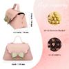 10 pack Pink Leather Bowknot Gift Boxes, Reusable Birthday Party Favor bag Candy Gift Boxs with Gold Bow For Wedding Baby Showers Christmas Party Decoration5 inches x3.5 inches (Pink) view 2