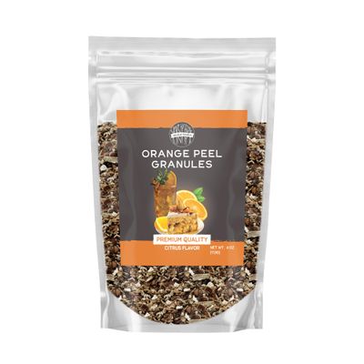 Birch & Meadow 4 oz Orange Peel Granules, Dried Peels, Citrus Flavor
