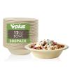 Vplus 200 Pack 12 OZ Paper Bowls, Disposable Compostable Bulk, Eco-friendly Bagasse, Heavy-duty Bowls Perfect for Milk Cereals, Snacks, Salads view 1