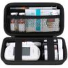 Elonbo Diabetic Supplies Travel Case, Diabetic Supply Organizer Bag, Glucose Meter Storage Case, Insulin Pen Carrying Case for Glucose Monitor, Blood Sugar Test Strips, Lancets, Syringe, Black view 1
