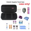 Elonbo Diabetic Supplies Travel Case, Diabetic Supply Organizer Bag, Glucose Meter Storage Case, Insulin Pen Carrying Case for Glucose Monitor, Blood Sugar Test Strips, Lancets, Syringe, Black view 2