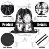 12 Pcs 17 Inch Volleyball Style Drawstring Bag Sports Ball Backpack Drawstring Sack Cinch Bags for Team Gift Party Favors view 2