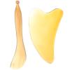 EXCEART Buffalo Horn Gua Sha Scraping Board Set 2Pcs 5.11In Facial Massage Tools for Trigger Point Therapy Body Relaxation and Spa Care view 1