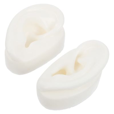 balacoo 1pair Silicone Fake Ear Model for Earring Display Realistic Simulation Ear Mold for Piercing Practice and Jewelry Showcase and Flexible Design for Studs and Cuffs