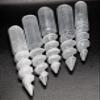 6.3" Spiral Selenite Massage Wand Polished Natural Satin Spar Crystal Point One Side Terminated Mineral Unicorn Horn Gemstone Stick - Morocco (1PC) view 2