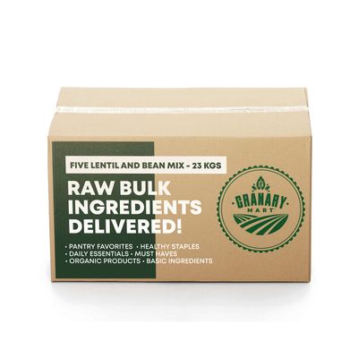Five Lentil & Bean Superfood Mix by Granary Mart - Power of Five in One  Packed with Fiber & Vegan Protein  Ready to Cook - GMO & Gluten Free - Affordable Bulk Rate  50 lbs. Bulk Bag