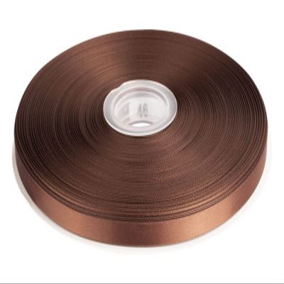 3/8" Inch Double Faced Satin Ribbon Solid Polyester Ribbon for Gift Wrapping, Crafts, Hair Bows, Wedding Party Decaration, Baby Shower Decoration Floral Arrangement (100 Yards, Brown)