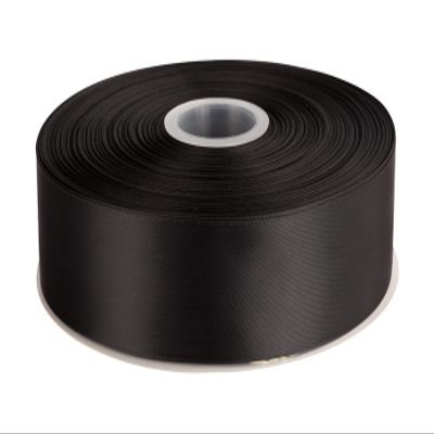 1-1/2" Inch Double Faced Satin Ribbon Solid Polyester Ribbon for Gift Wrapping, Crafts, Hair Bows, Wedding Party Decaration, Baby Shower Decoration Floral Arrangement (100 Yards, Black)