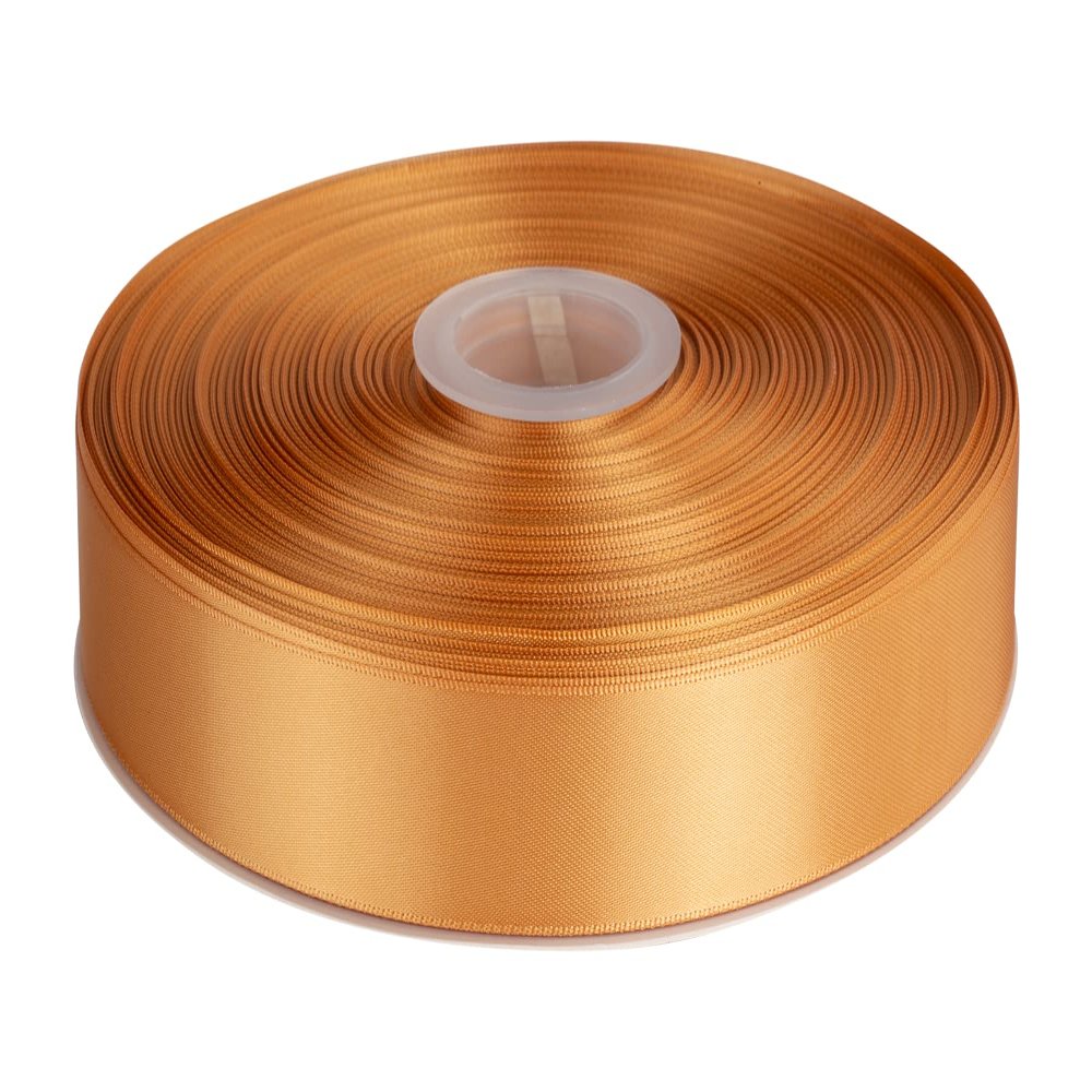 1" Inch Double Faced Satin Ribbon Solid Polyester Ribbon for Gift Wrapping, Crafts, Hair Bows, Wedding Party Decaration, Baby Shower Decoration Floral Arrangement (100 Yards, Old Gold)