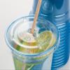 Golden Apple, 12oz 50sets Blue Plastic cups with Clear Flat lids X hole (50cups+50lids) BPA Free view 3