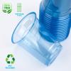 Golden Apple, 12oz 50sets Blue Plastic cups with Clear Flat lids X hole (50cups+50lids) BPA Free view 4