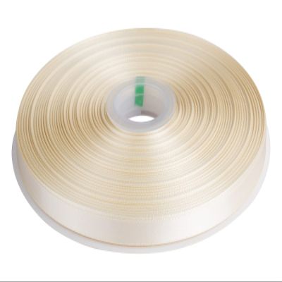 3/8" Inch Double Faced Satin Ribbon Solid Polyester Ribbon for Gift Wrapping, Crafts, Hair Bows, Wedding Party Decaration, Baby Shower Decoration Floral Arrangement (100 Yards, Ivory)
