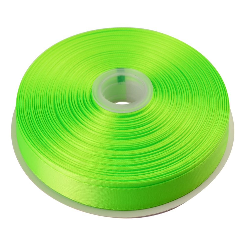 3/8" Inch Double Faced Satin Ribbon Solid Polyester Ribbon for Gift Wrapping, Crafts, Hair Bows, Wedding Party Decaration, Baby Shower Decoration Floral Arrangement (100 Yards, Key Lime)