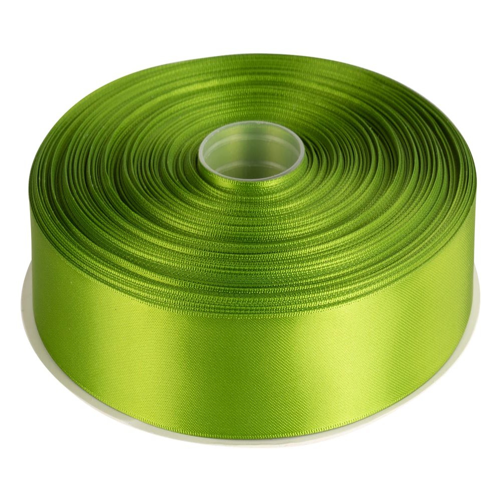 1" Inch Double Faced Satin Ribbon Solid Polyester Ribbon for Gift Wrapping, Crafts, Hair Bows, Wedding Party Decaration, Baby Shower Decoration Floral Arrangement (100 Yards, Kiwi)