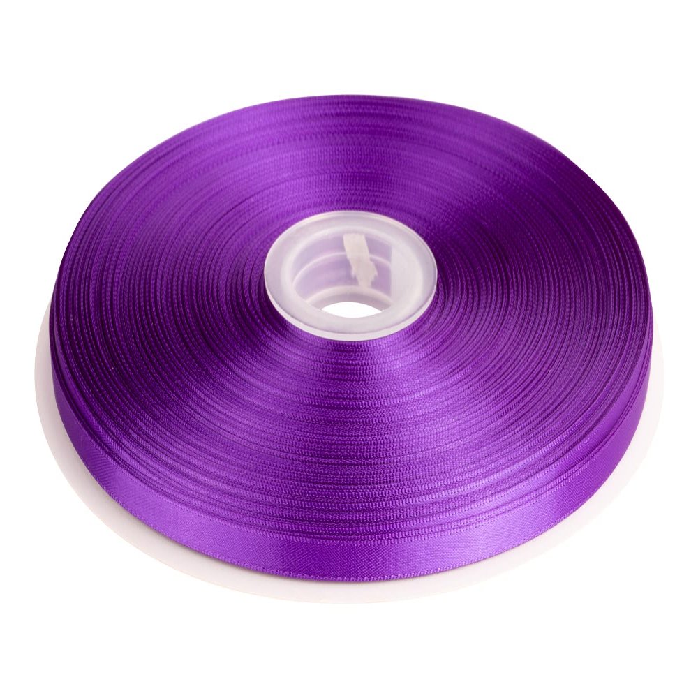 1/4" Inch Double Faced Satin Ribbon Solid Polyester Ribbon for Gift Wrapping, Crafts, Hair Bows, Wedding Party Decaration, Baby Shower Decoration Floral Arrangement (100 Yards, Purple)