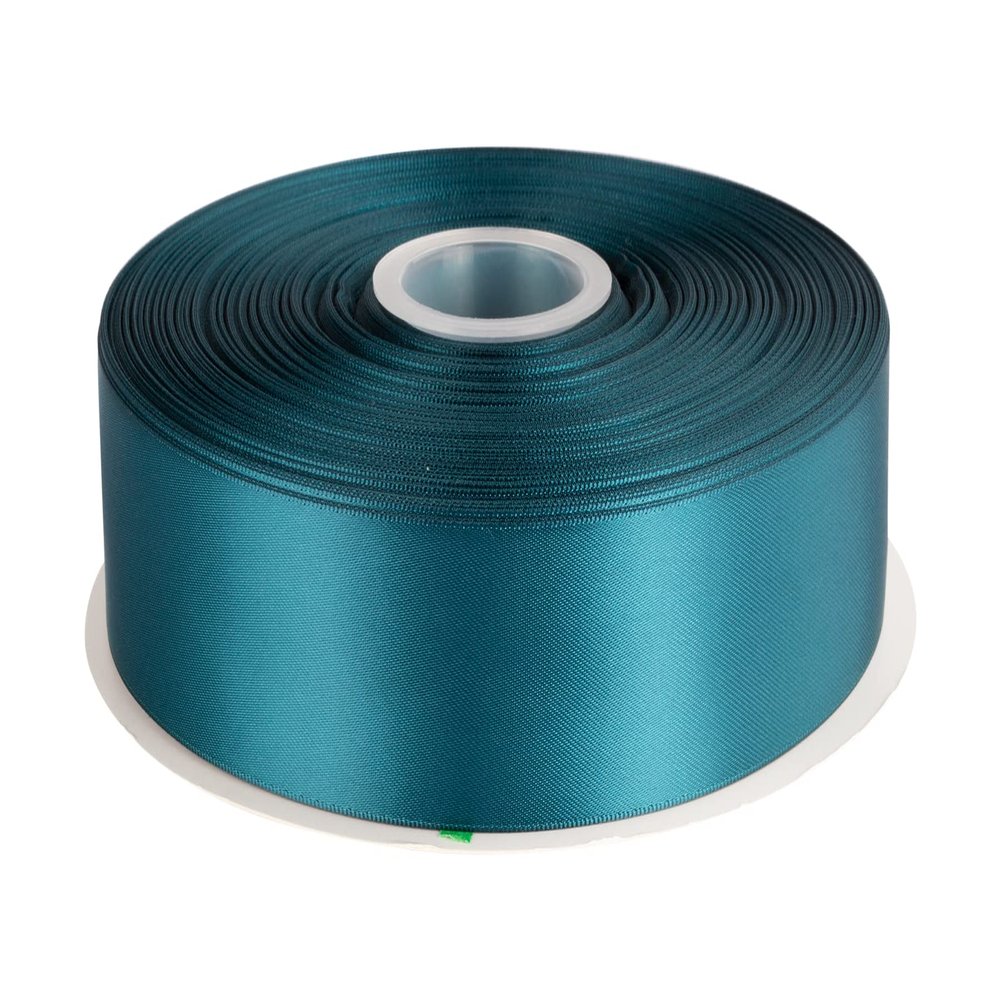 1-1/2" Inch Double Faced Satin Ribbon Solid Polyester Ribbon for Gift Wrapping, Crafts, Hair Bows, Wedding Party Decaration, Baby Shower Decoration Floral Arrangement (100 Yards, Teal)